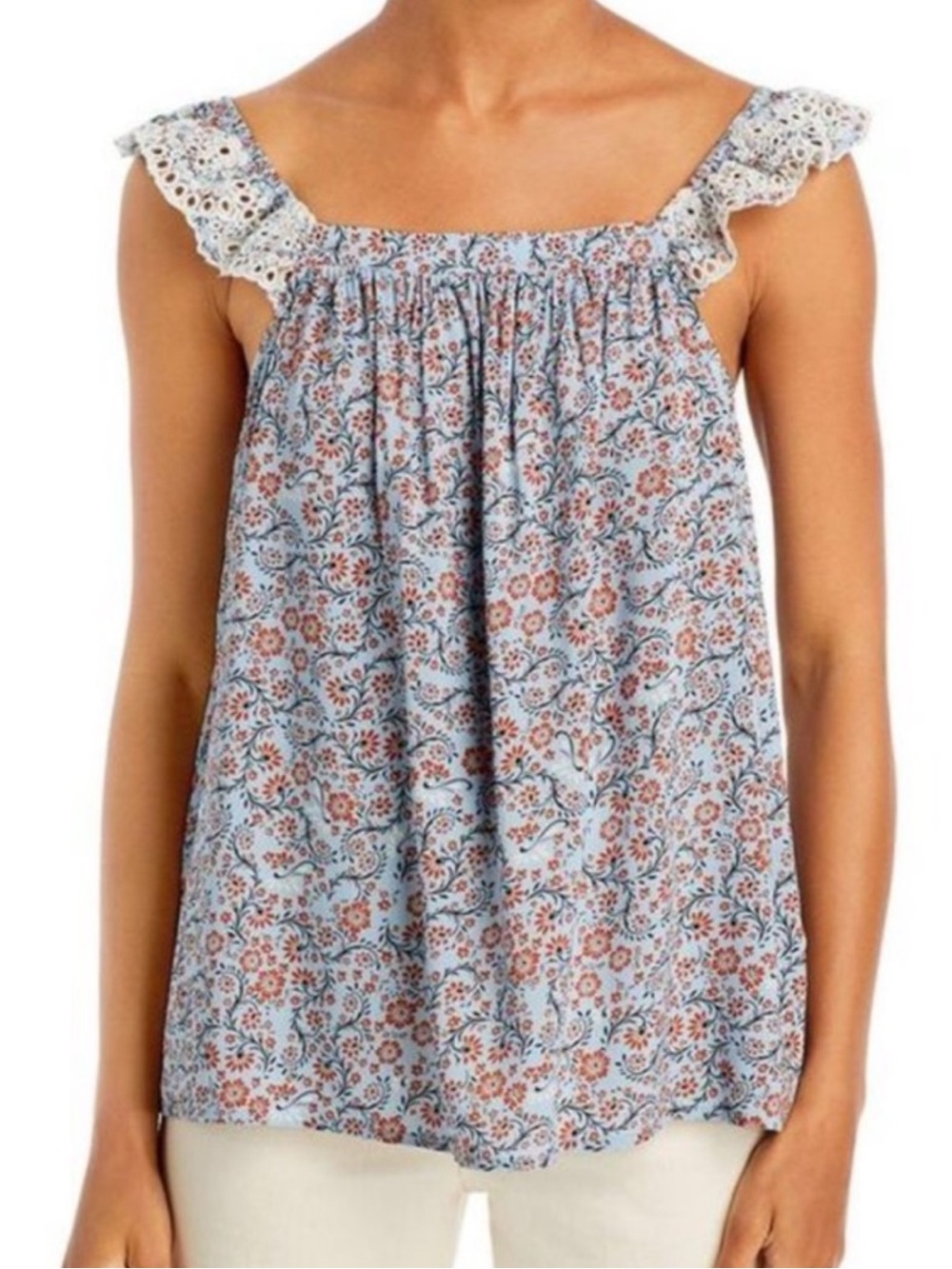 Fever Floral Spring/Summer Ruffle Top Multi Sizes NWT